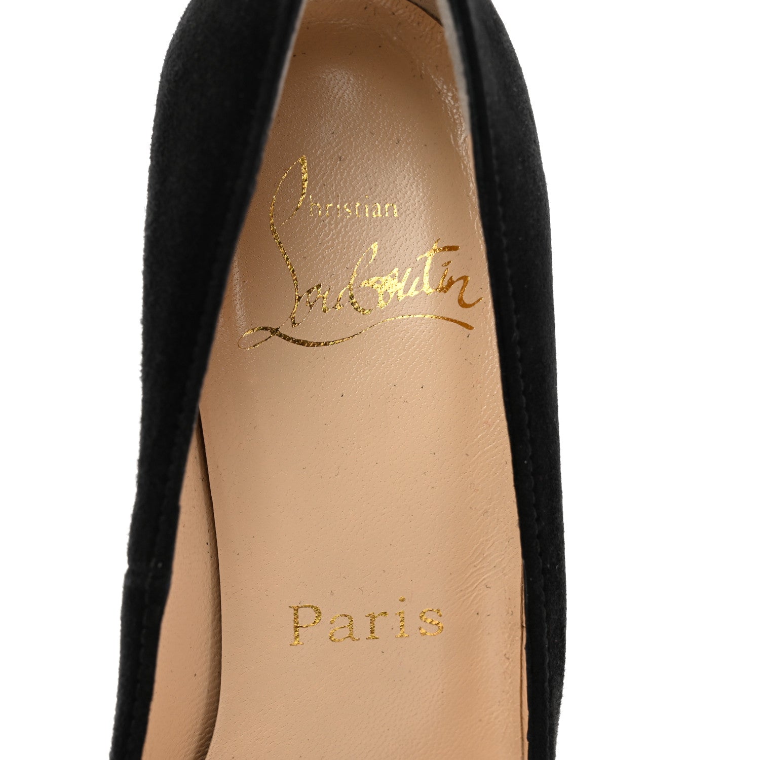 Christian Louboutin Suede Bruges 100 Pumps 35.5 Black 7 of 9