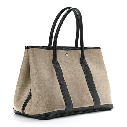 Hermes Toile Buffle Skipper Garden Party 36 MM Tote Black 2 of 9
