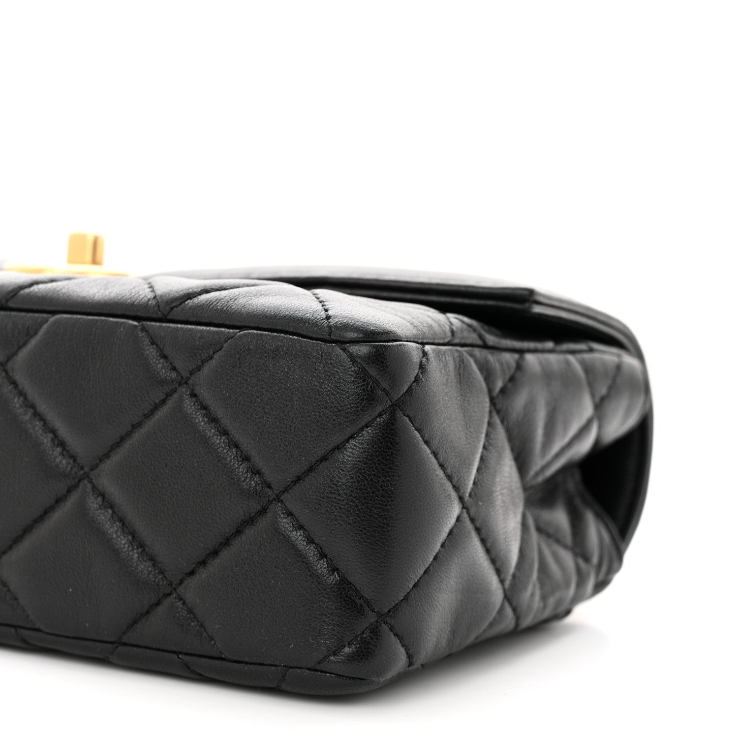 Chanel Shiny Lambskin Quilted Mini Flap Black 10 of 10