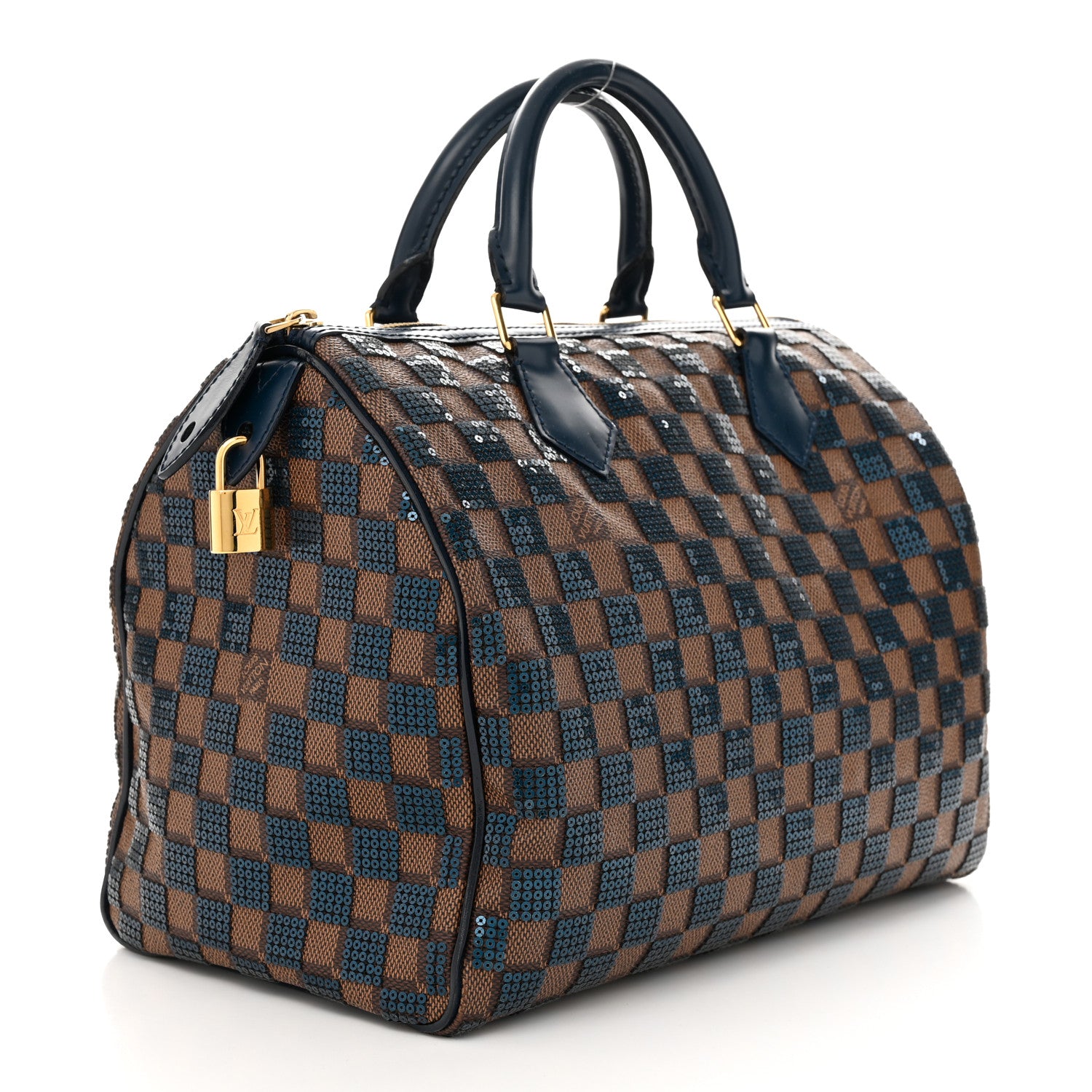 Louis Vuitton Damier Paillettes Speedy 30 Blue 3 of 13