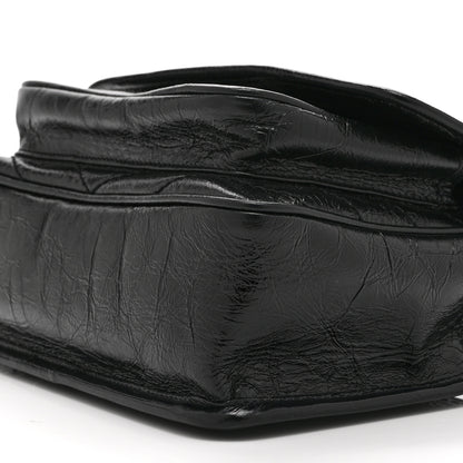 Saint Laurent Crinkled Calfskin Matelasse Monogram Baby Niki Chain Satchel Black 10 of 10