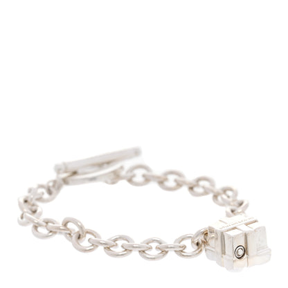 Tiffany Sterling Silver Gift Box Charm Toggle Bracelet 1 of 3