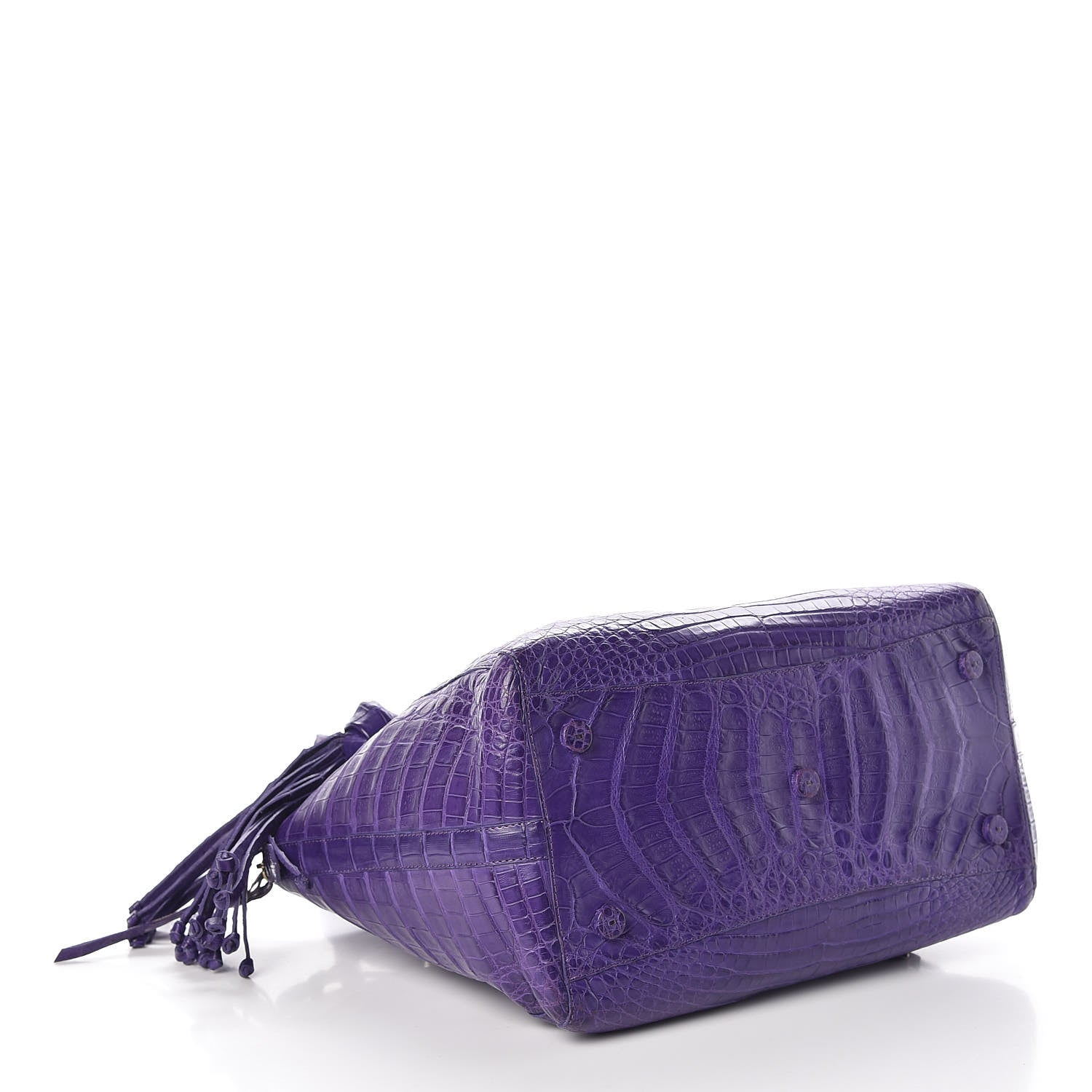 Nancy Gonzalez Crocodile Dome Satchel Purple 4 of 16