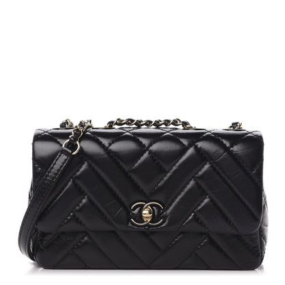 Chanel Shiny Lambskin Quilted Small Montcoco Flap Black 1 of 11