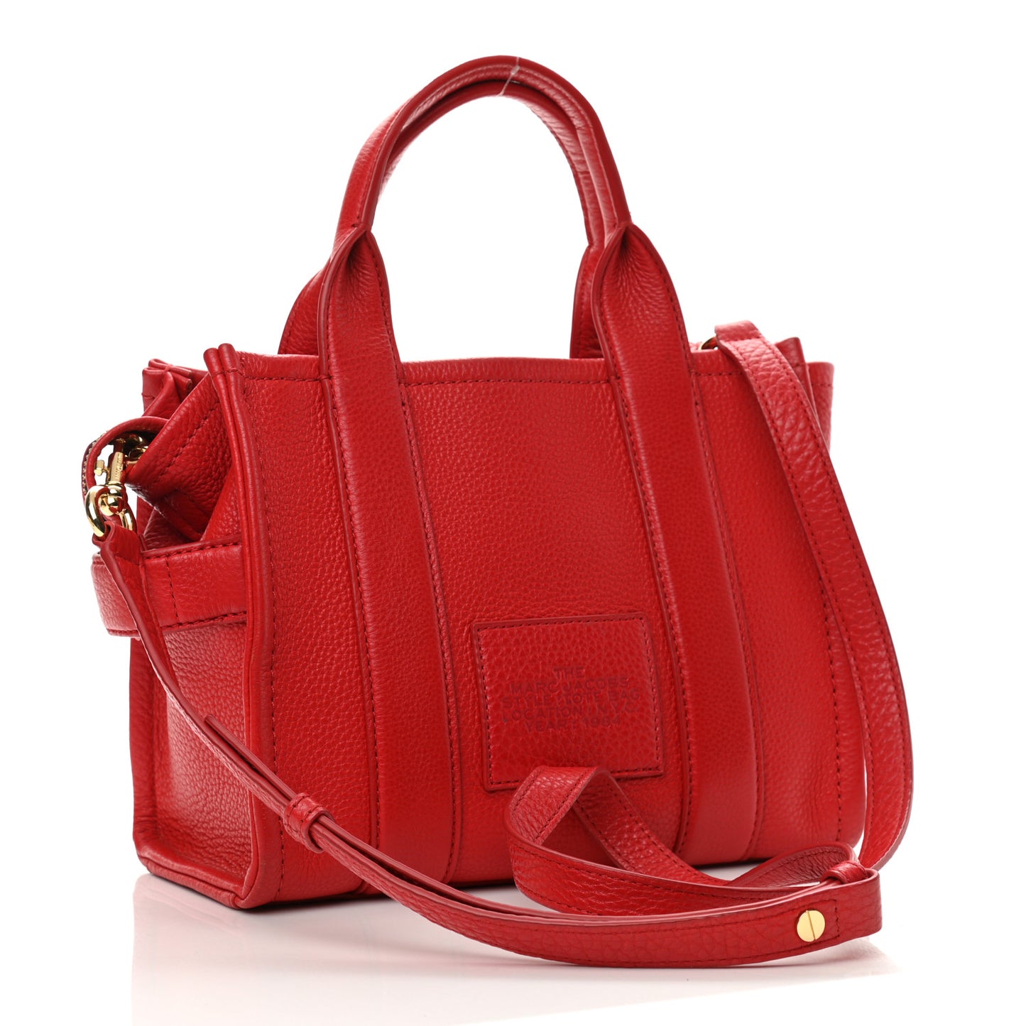 Grained Calfskin Small The Tote Bag Red