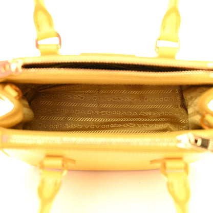 Prada Saffiano Lux Mini Galleria Double Zip Tote Soleil 5 of 10