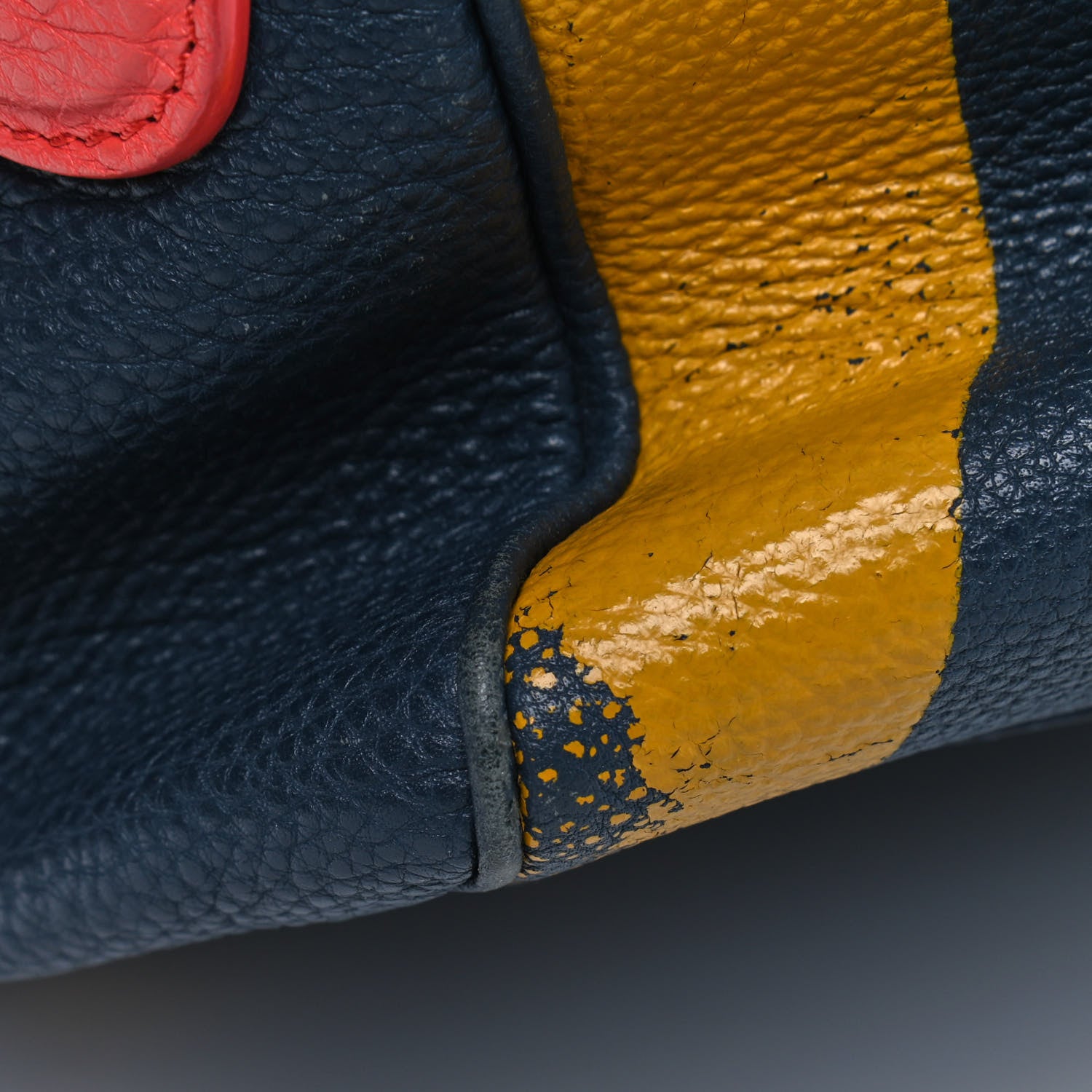 Burberry Grainy Calfskin Small The Bee Top Handle Storm Blue Bright Peony 14 of 16