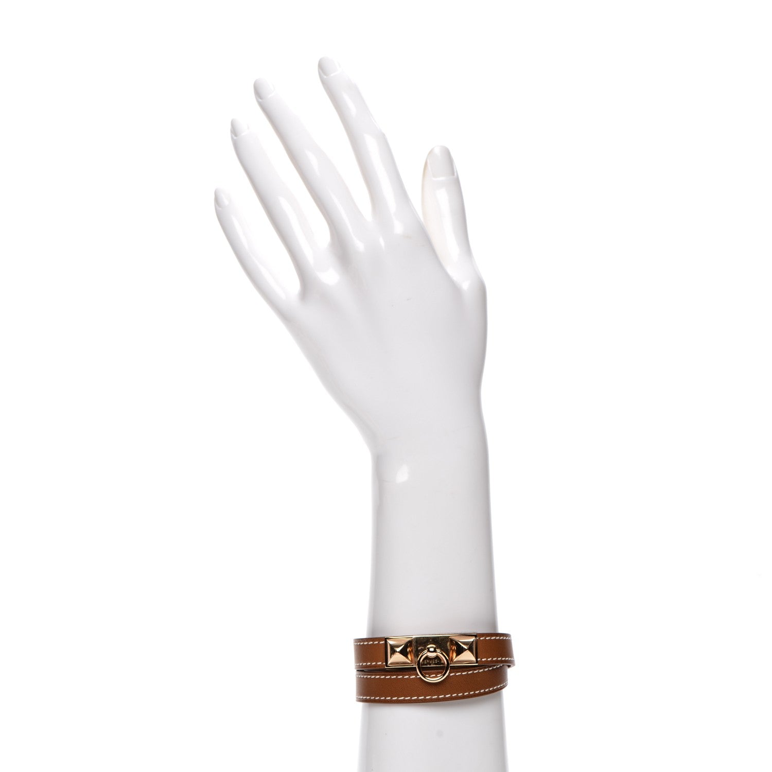 Hermes Barenia Rivale Double Tour Bracelet M Fauve 2 of 7