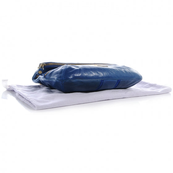 Jimmy Choo Leather Mave Foldover Clutch Electric Blue 4 of 7