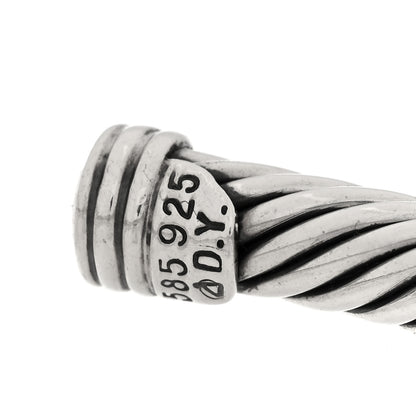 David Yurman Sterling Silver 14K Yellow Gold 5mm Blue Topaz Rhodolite Renaissance Cable Station Bracelet 3 of 3