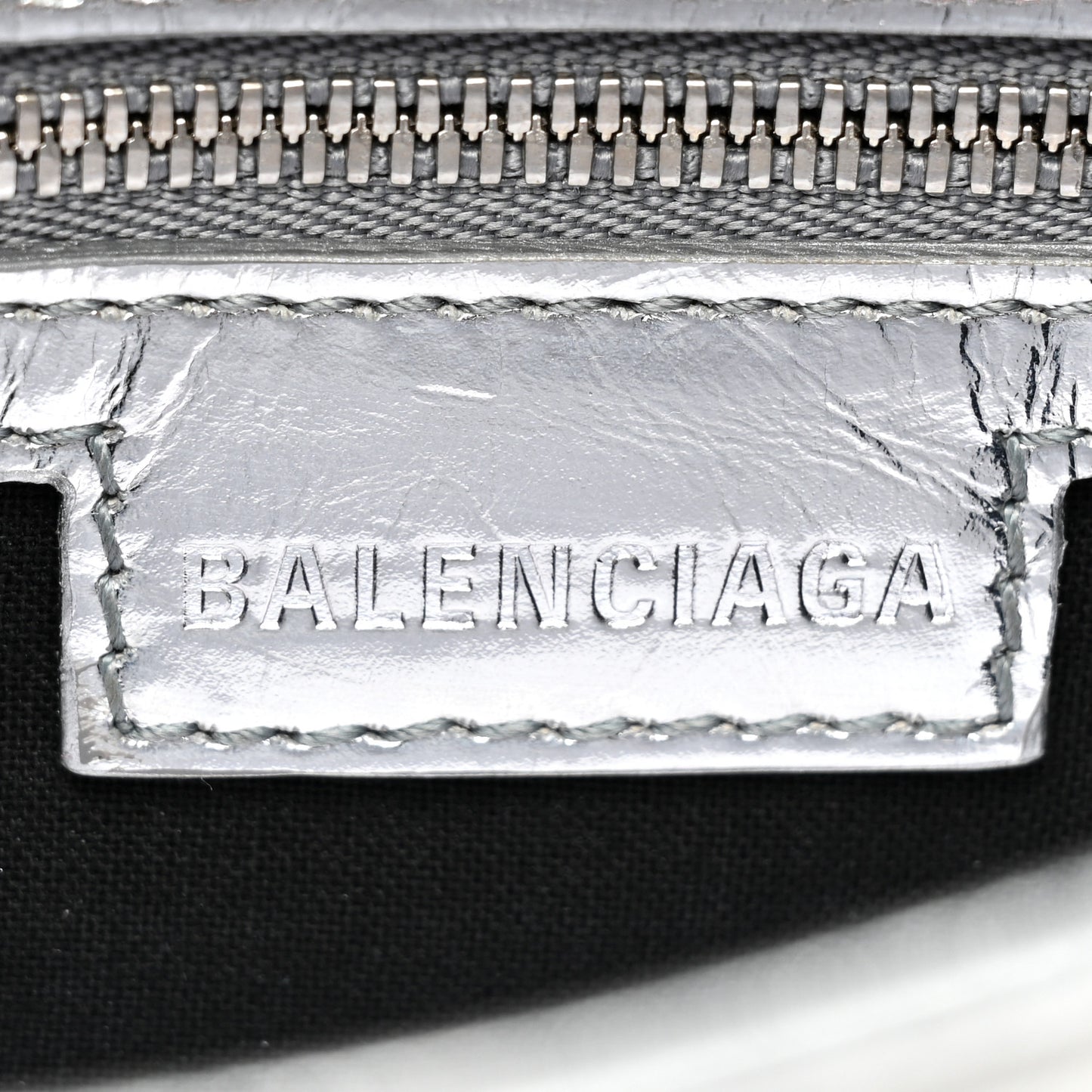 Smooth Metallic Calfskin Small Lindsay Shoulder Bag Silver