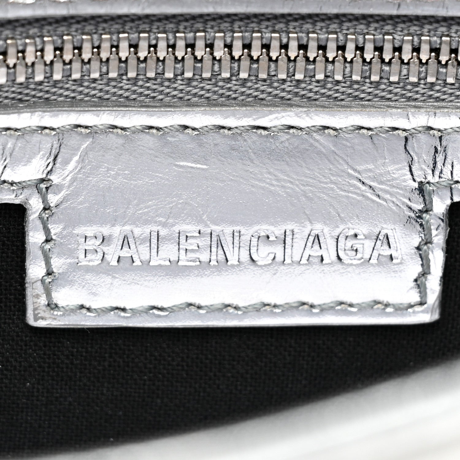 Balenciaga Smooth Metallic Calfskin Small Lindsay Shoulder Bag Silver 5 of 11