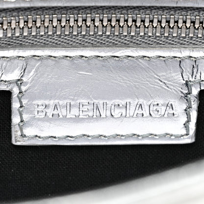 Balenciaga Smooth Metallic Calfskin Small Lindsay Shoulder Bag Silver 5 of 11