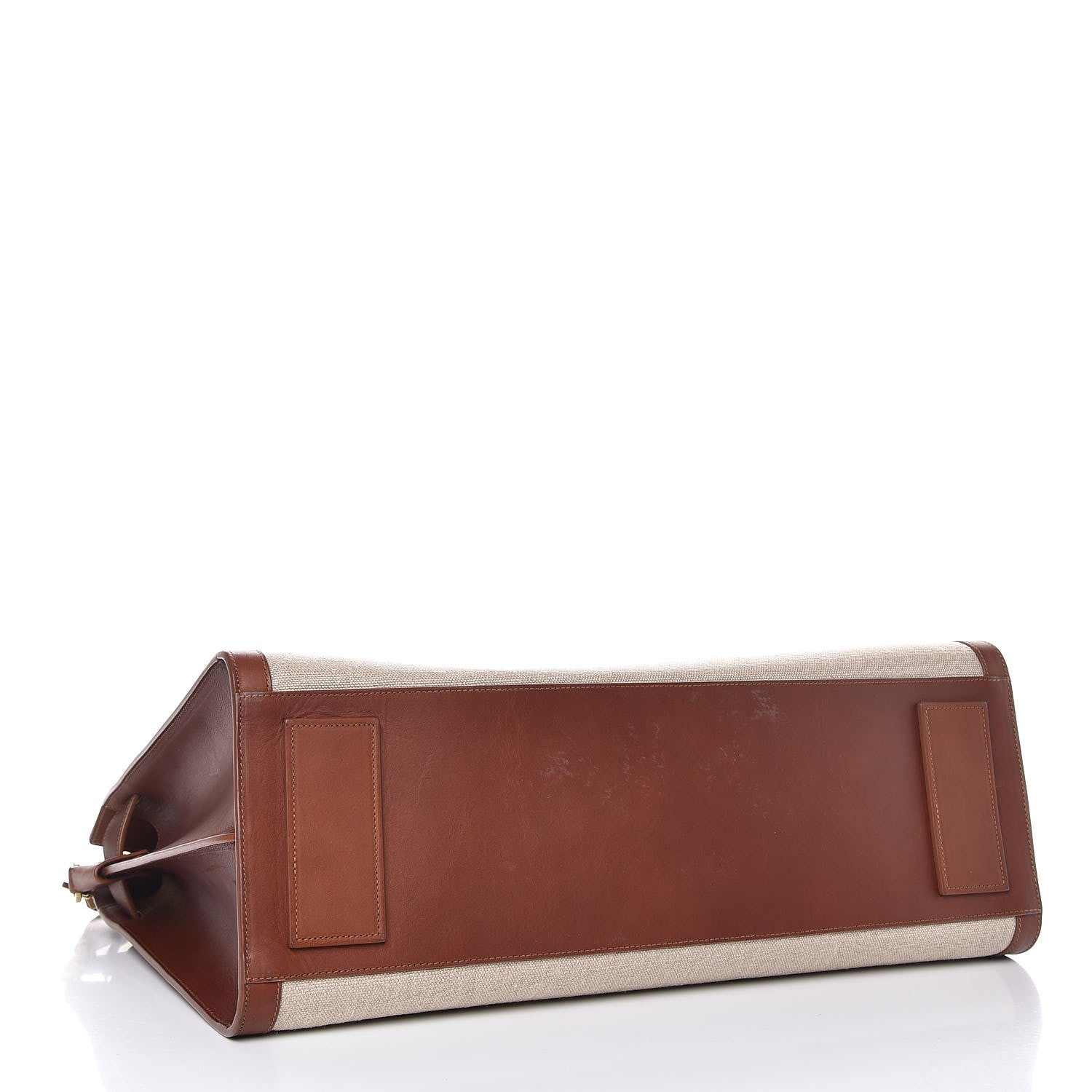 Saint Laurent Linen Calfskin Souple Sac De Jour 48H Duffle Cognac 5 of 12