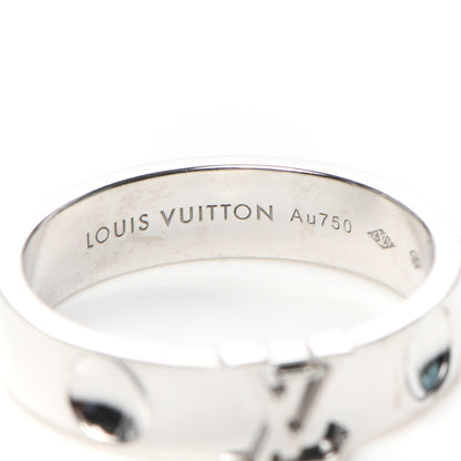 Louis Vuitton 18K White Gold Empreinte LV Ring 59 8.75 4 of 4