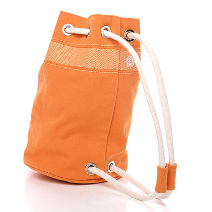 Hermes Toile Paris Saint Malo Hermarin GM Sea Bag Laterite 3 of 10