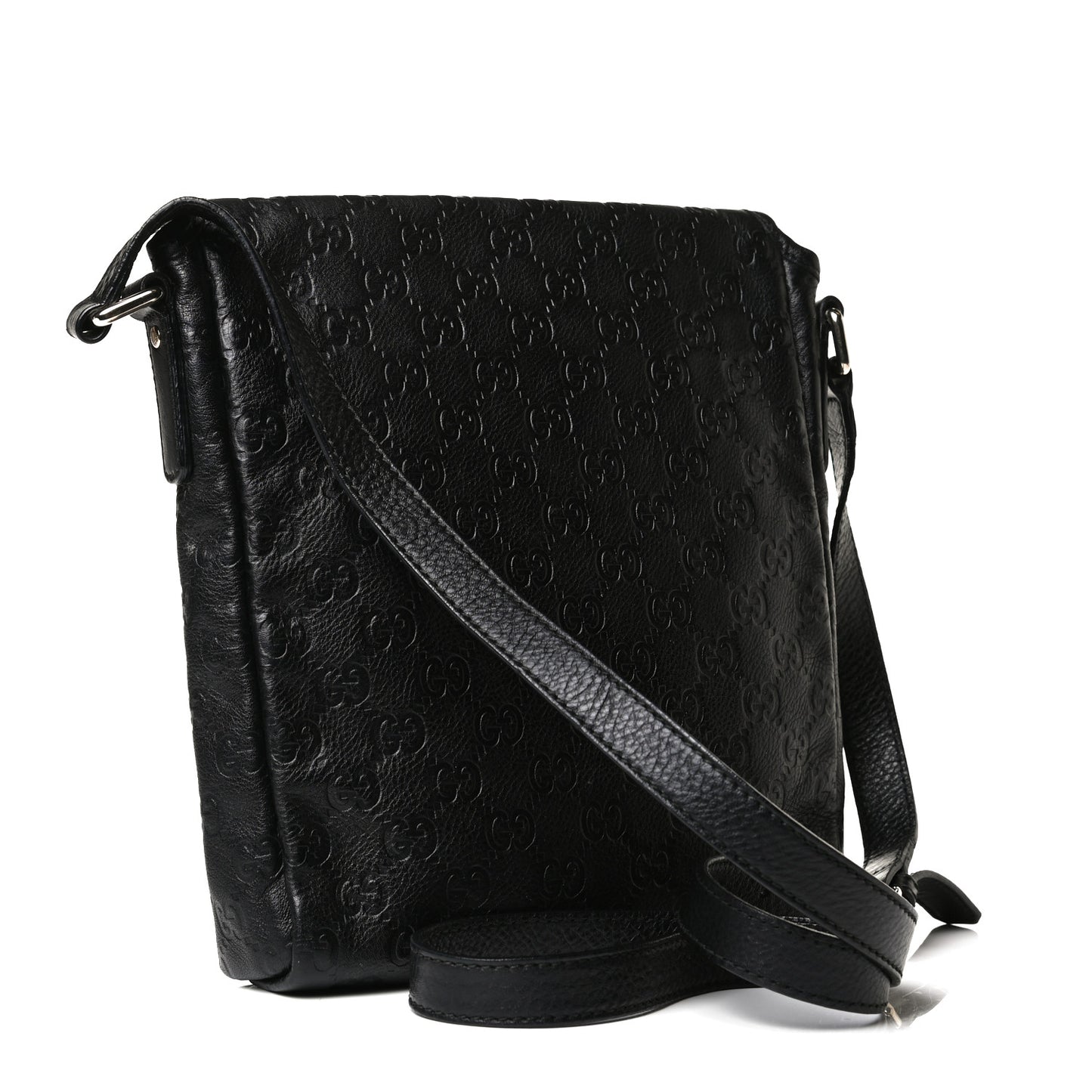 Guccissima Small Flap Messenger Bag Black