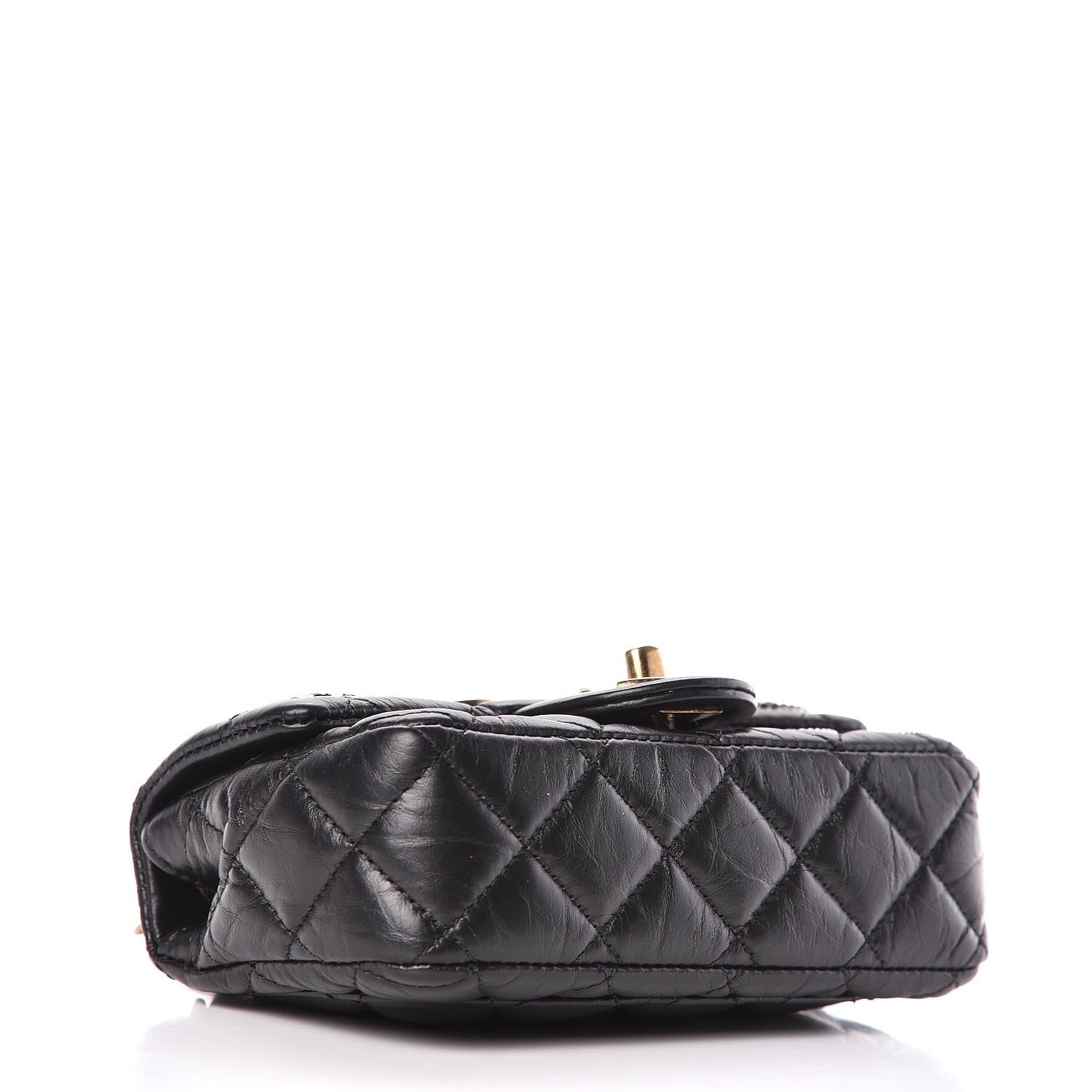 Chanel Aged Calfskin Quilted Extra Mini Medallion Flap Black 4 of 10