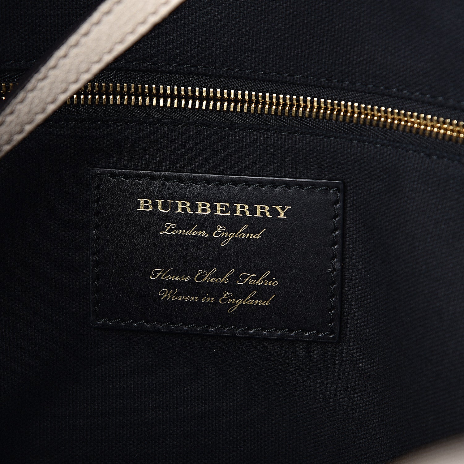 Burberry Derby Calfskin House Check Medium Welburn Tote Limestone 6 of 9