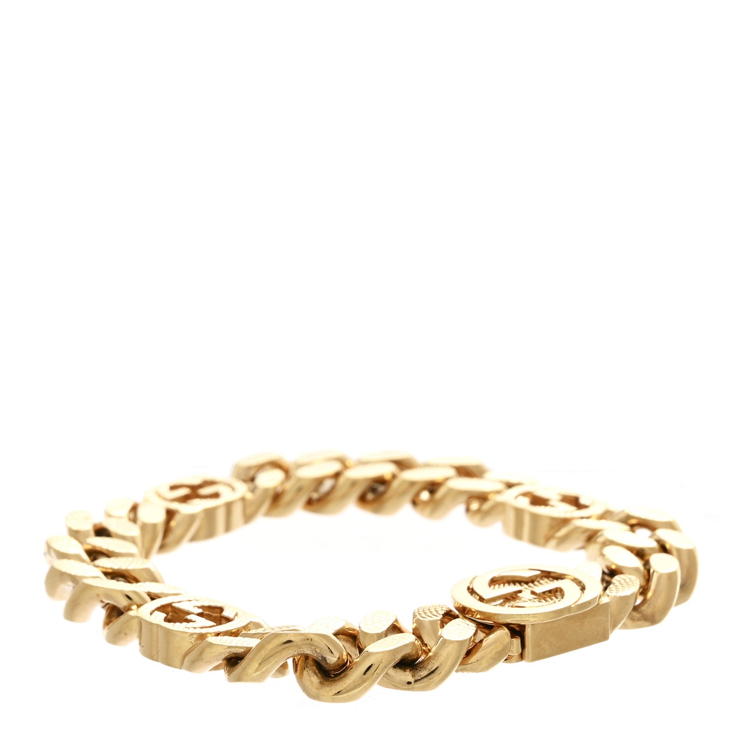 Gucci Interlocking G Curb Chain Bracelet Gold 1 of 5