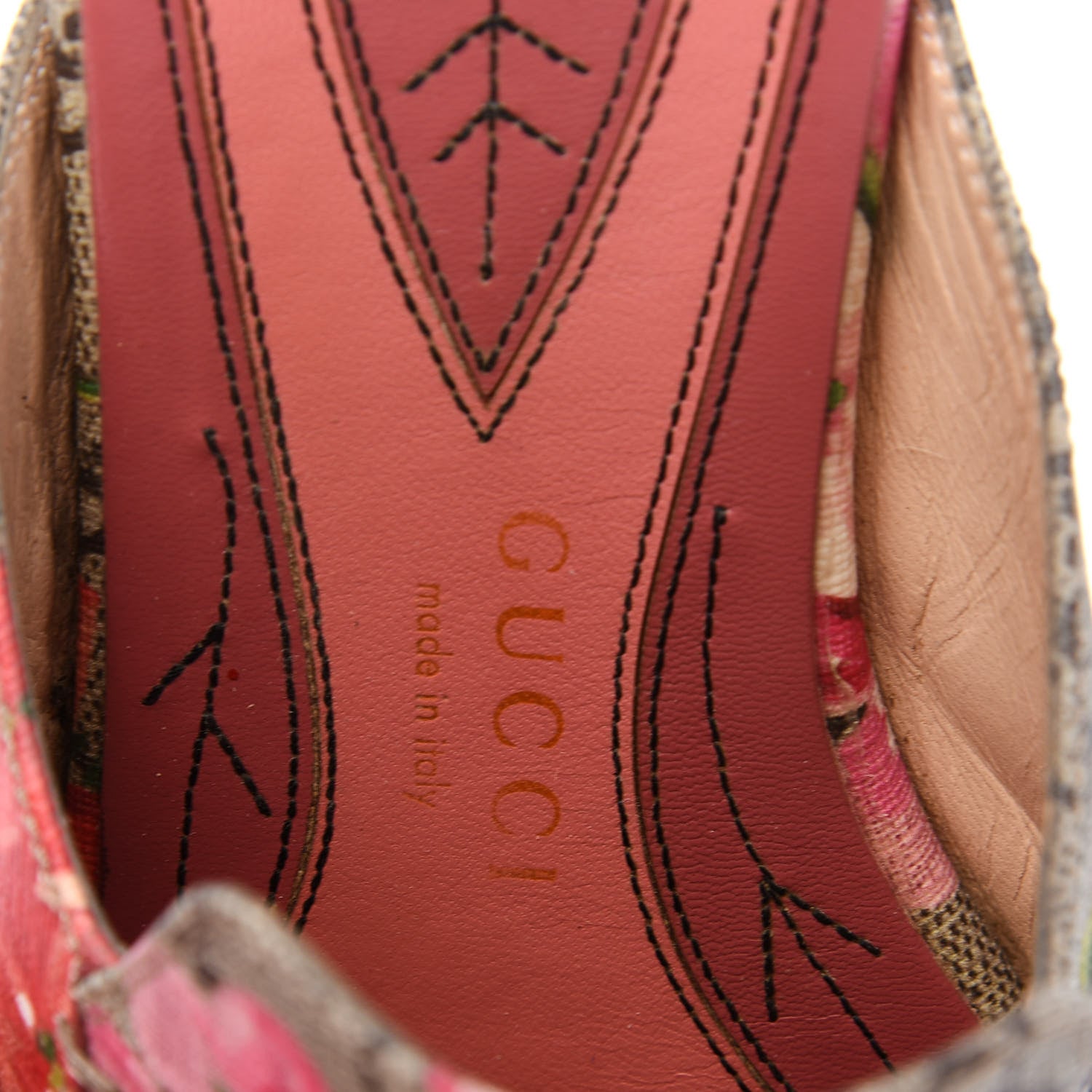 Gucci GG Supreme Monogram Blooms Womens Princetown Slippers 39.5 Beige Multicolor Dry Rose 7 of 9