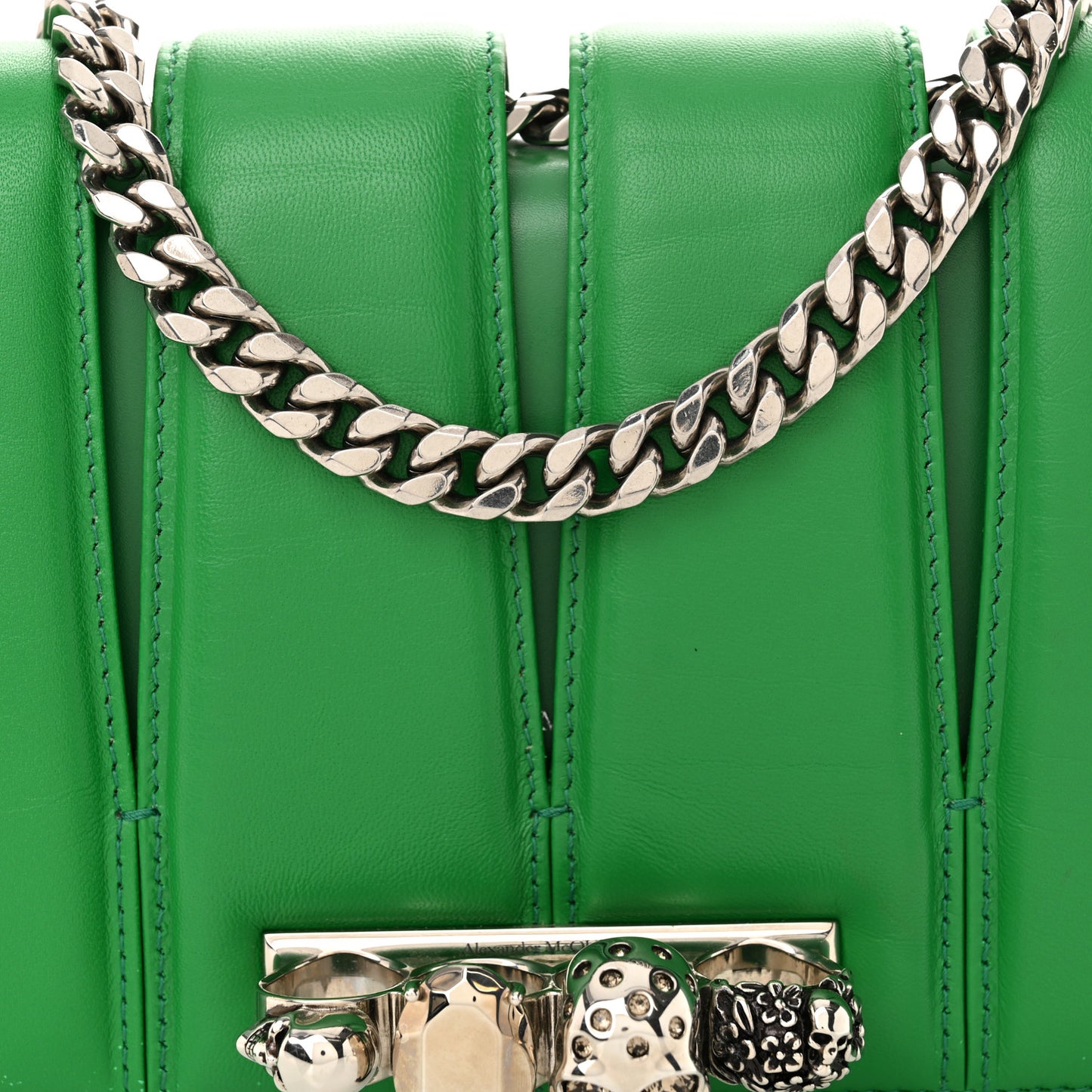 Calfskin Small Slash Bag Bright Green