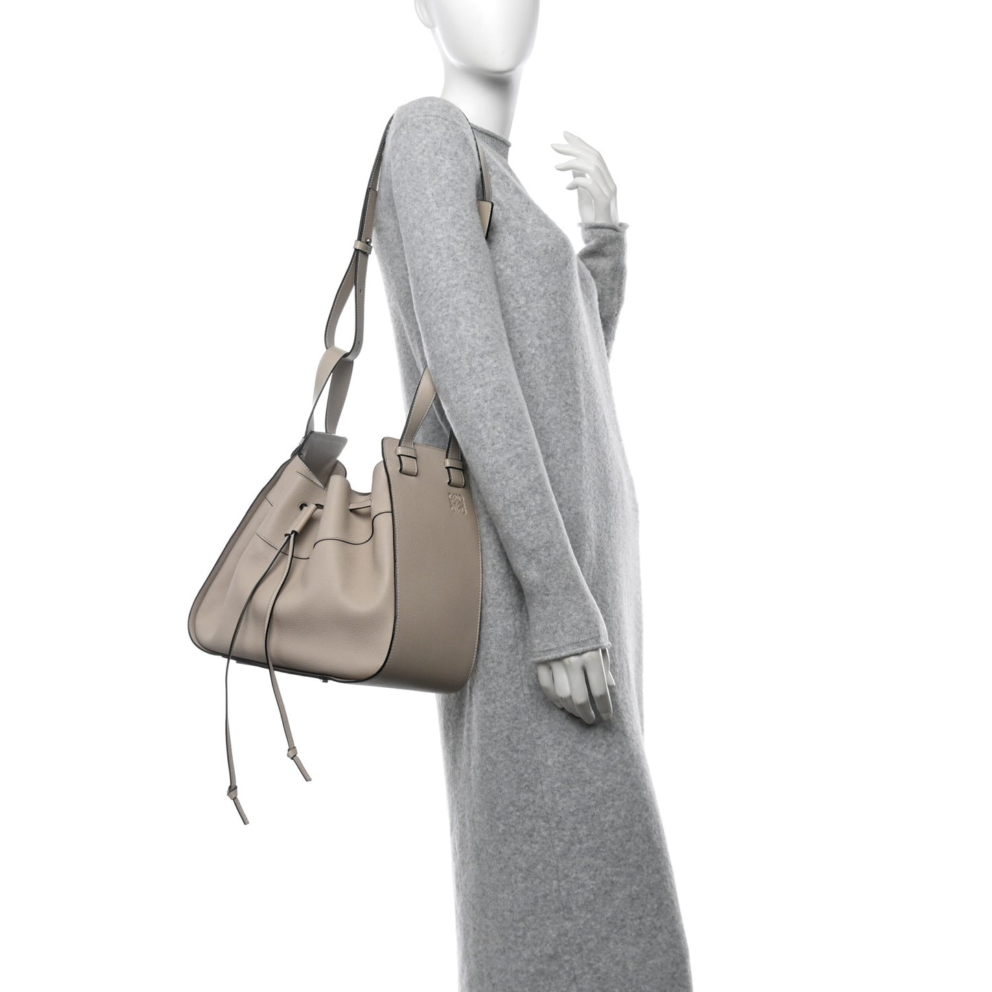 Calfskin Medium Hammock Shoulder Bag Light Oak