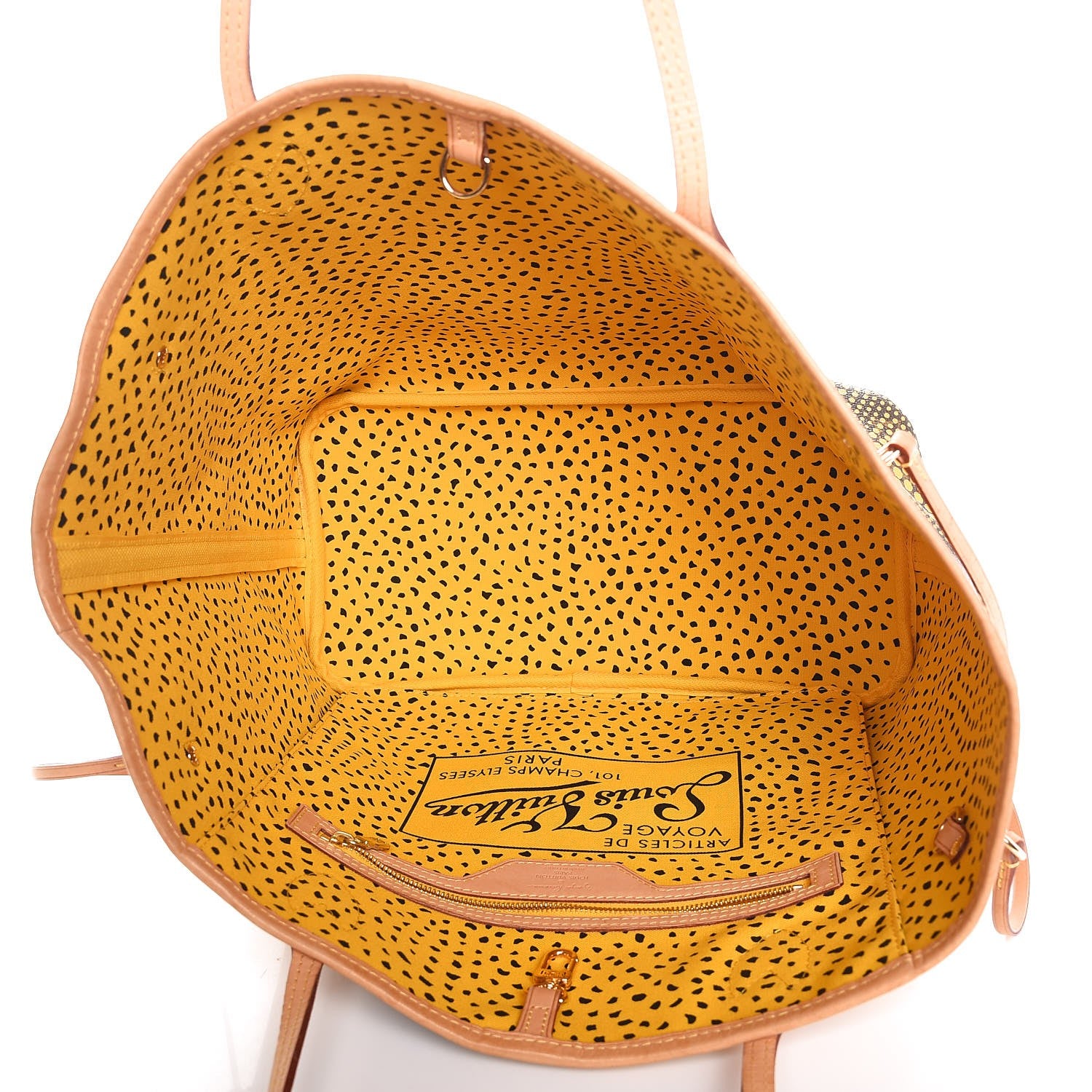 Louis Vuitton Monogram Kusama Waves Neverfull MM Yellow 5 of 8