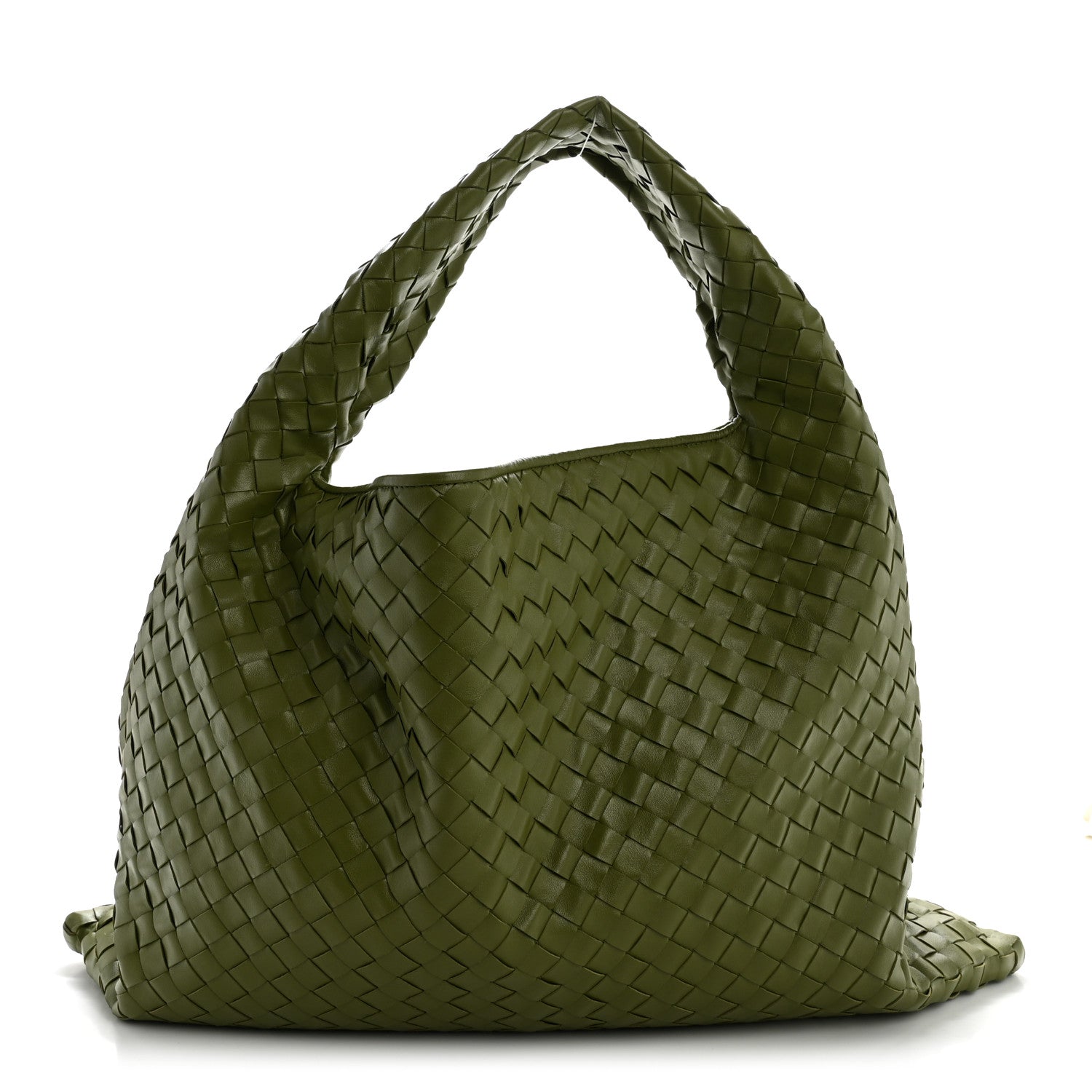 バッグ BOTTEGA VENETA Bottega Veneta Calfskin Intrecciato Large Hop Matcha 1869759