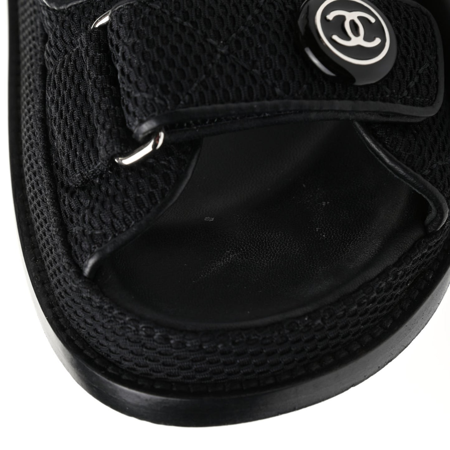 Fabric Velcro Dad Sandals 35 Black