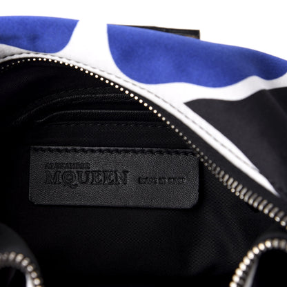 Alexander McQueen Silk Flower Collage De Manta Clutch Royal Blue Black 7 of 9