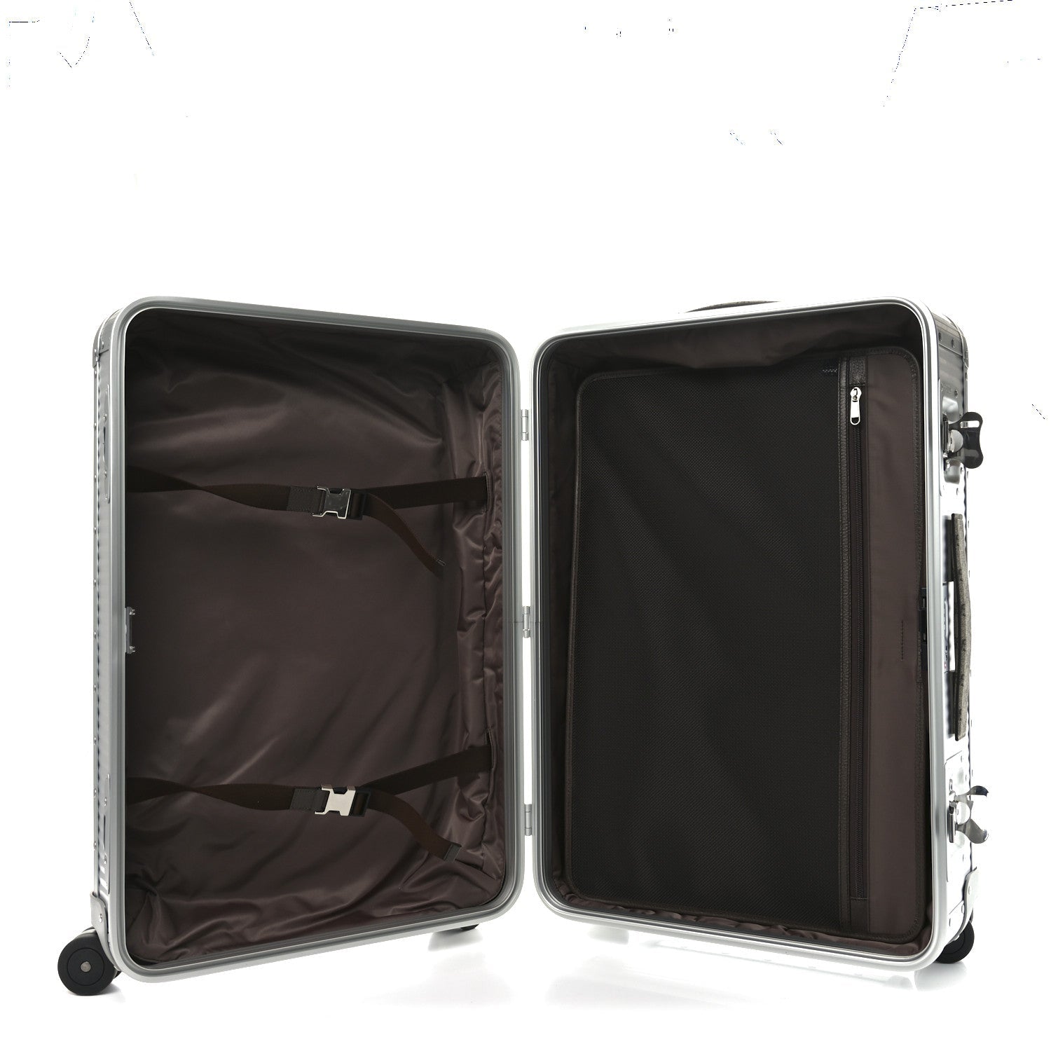 Gucci GG Supreme Monogram Aluminium Porter Medium Trolley Suitcase Silver 4 of 10