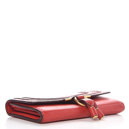 Chloe Calfskin Marcie Continental Flap Wallet Poppy 4 of 8