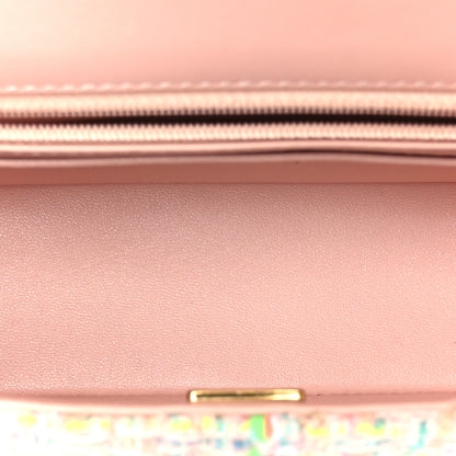 Chanel Tweed Quilted Mini Rectangular Flap Pink Green Orange Purple 5 of 13