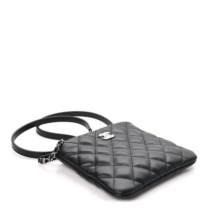 Chanel Lambskin Quilted Uniform Crossbody Bag Black 3 of 10