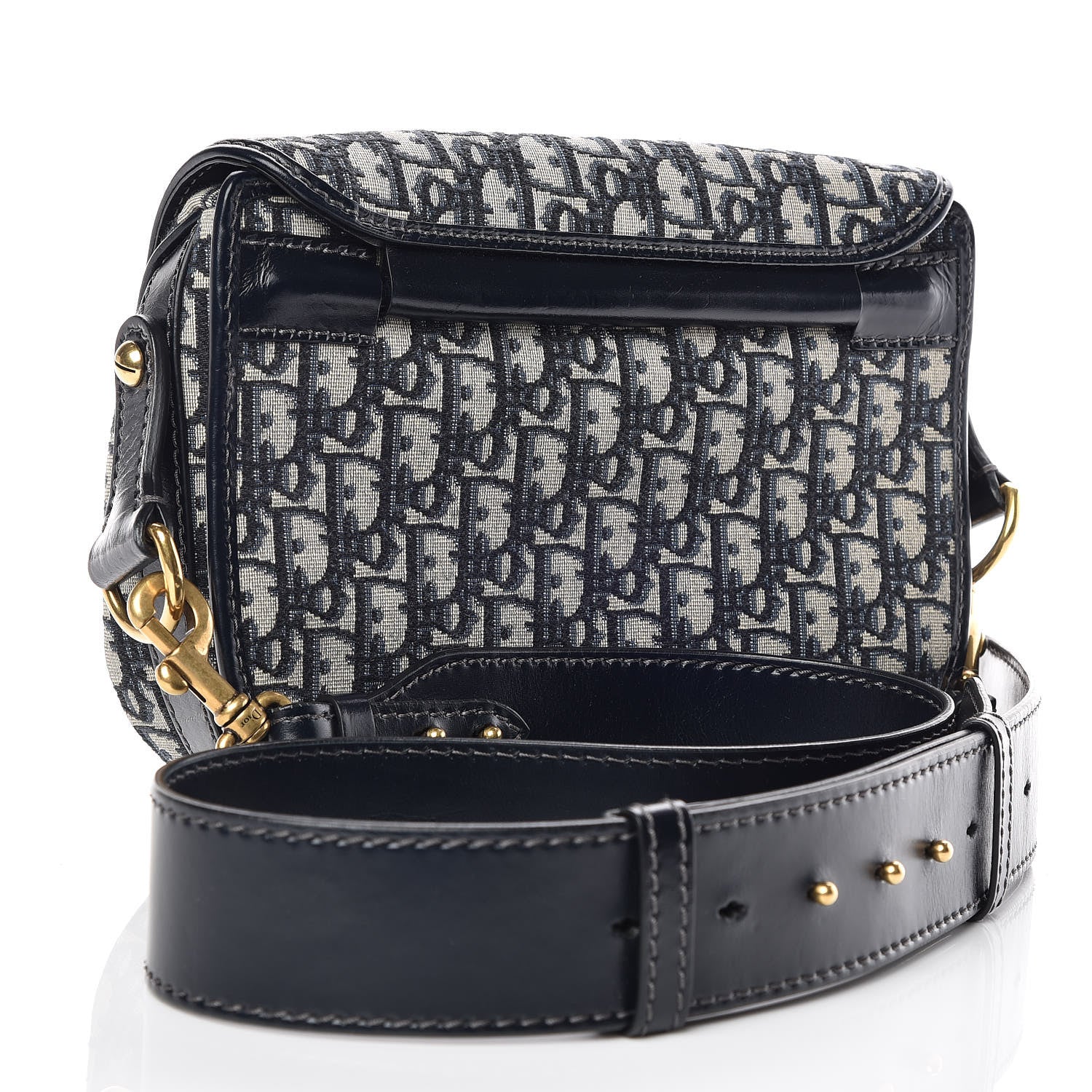 Christian Dior Oblique Crossbody Navy Blue 3 of 8
