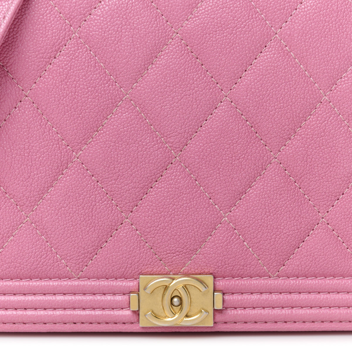 Chanel Caviar Quilted Boy Wallet On Chain WOC Pink 9 of 11