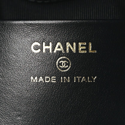 Chanel Shiny Crumpled Calfskin Quilted Nano 31 Shopping Bag Dark Beige Black 6 of 11