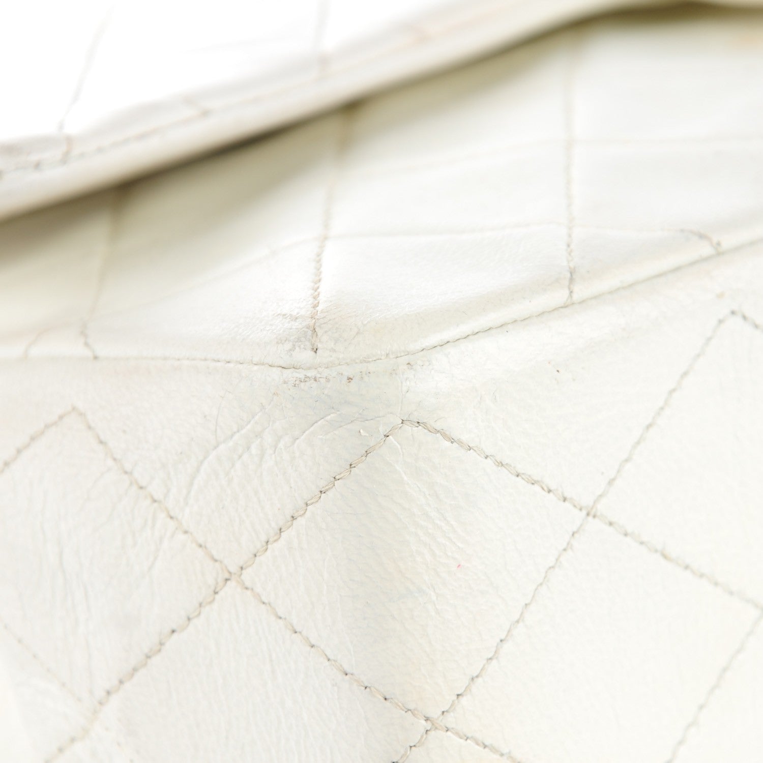 Chanel Lambskin Quilted Medium Double Flap White 13 of 15