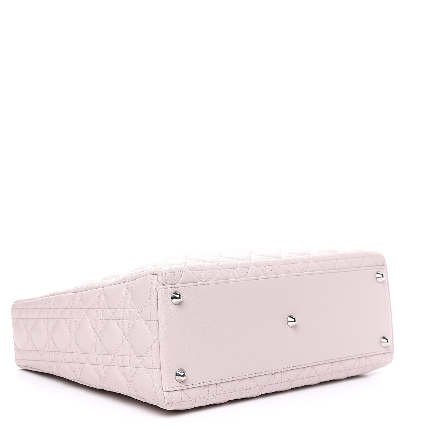 Lambskin Cannage Large Lady Dior Rose Poudre