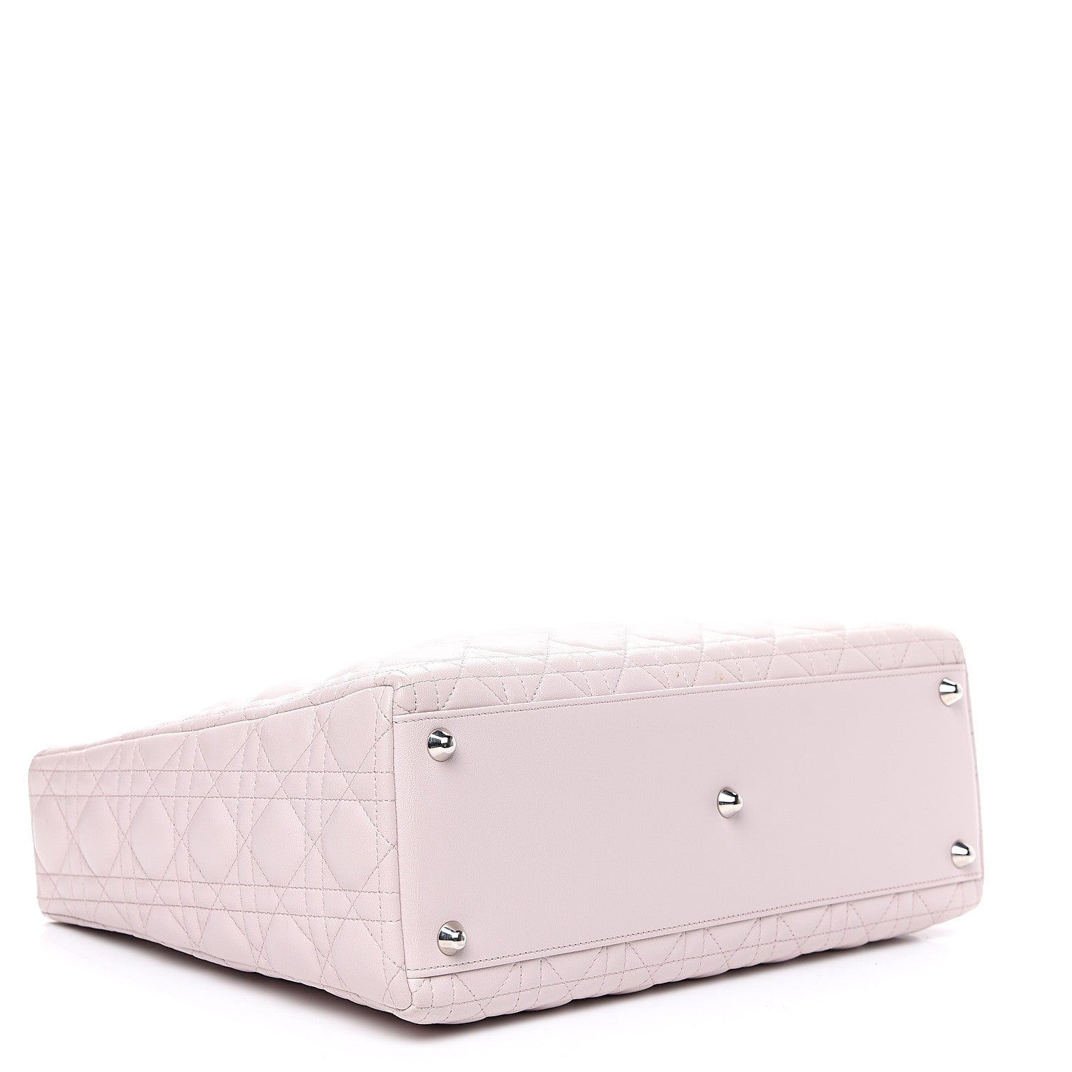 Christian Dior Lambskin Cannage Large Lady Dior Rose Poudre 3 of 13