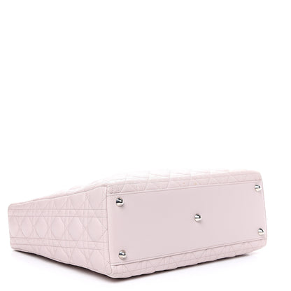 Christian Dior Lambskin Cannage Large Lady Dior Rose Poudre 3 of 13