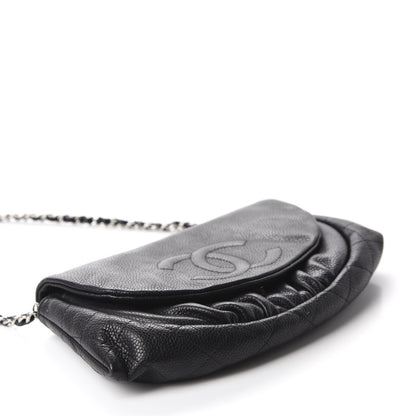 Chanel Caviar Half Moon Wallet On Chain WOC Black 4 of 12