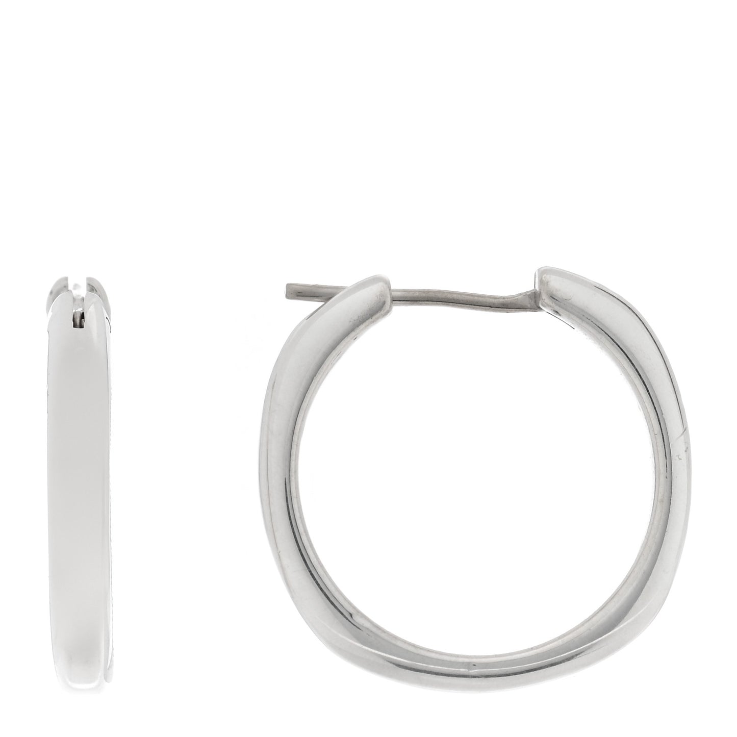 Sterling Silver Square Cushion Hoop Earrings