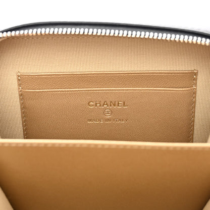 Chanel Lambskin Quilted CC Pearl Crush Camera Case Black 6 of 11