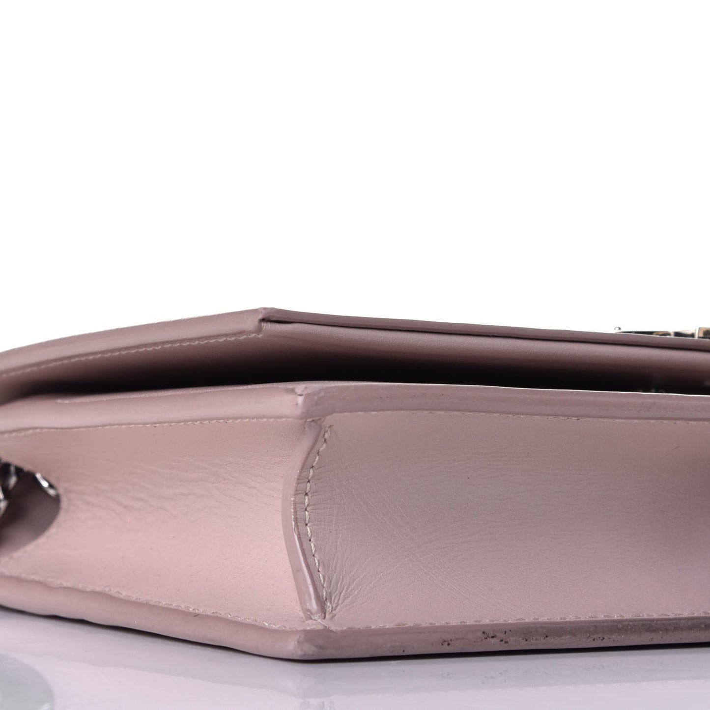 Smooth Calfskin Classic Monogram Kate Tassel Chain Wallet Marble Pink