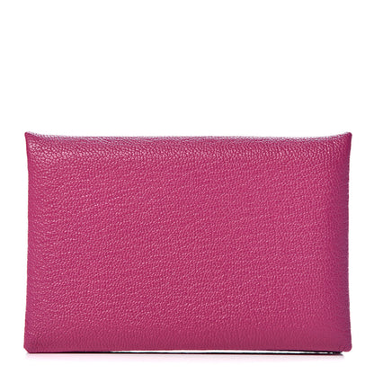Hermes Chevre Mysore Calvi Card Case Rose Pourpre 1 of 9