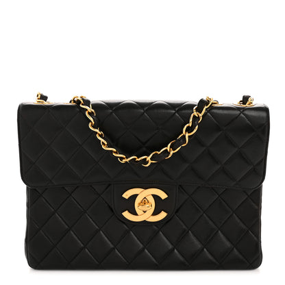Chanel Lambskin Quilted Jumbo Single Flap Black 1 of 16