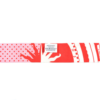 Hermes Silk Astrologie a Pois Twilly Rouge Blanc Rose 4 of 4