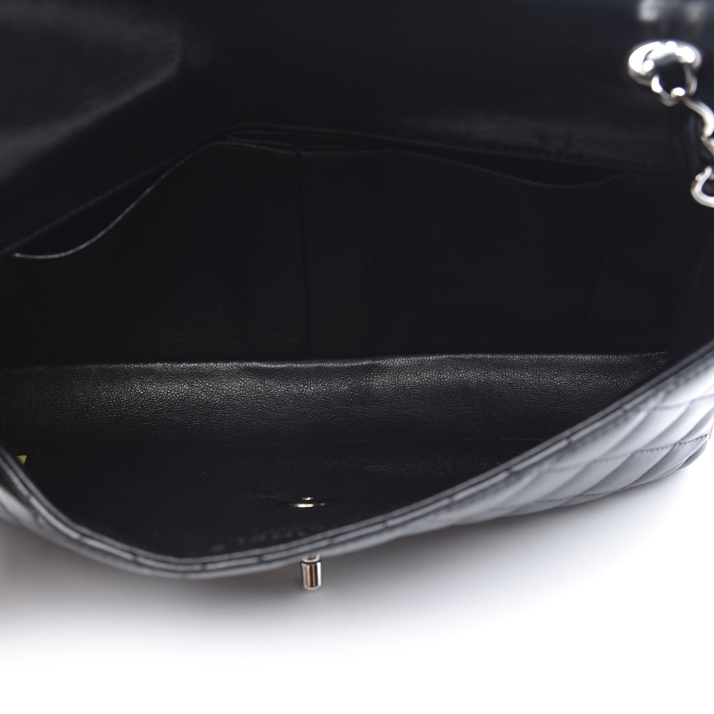 Lambskin Quilted East West Flap Black